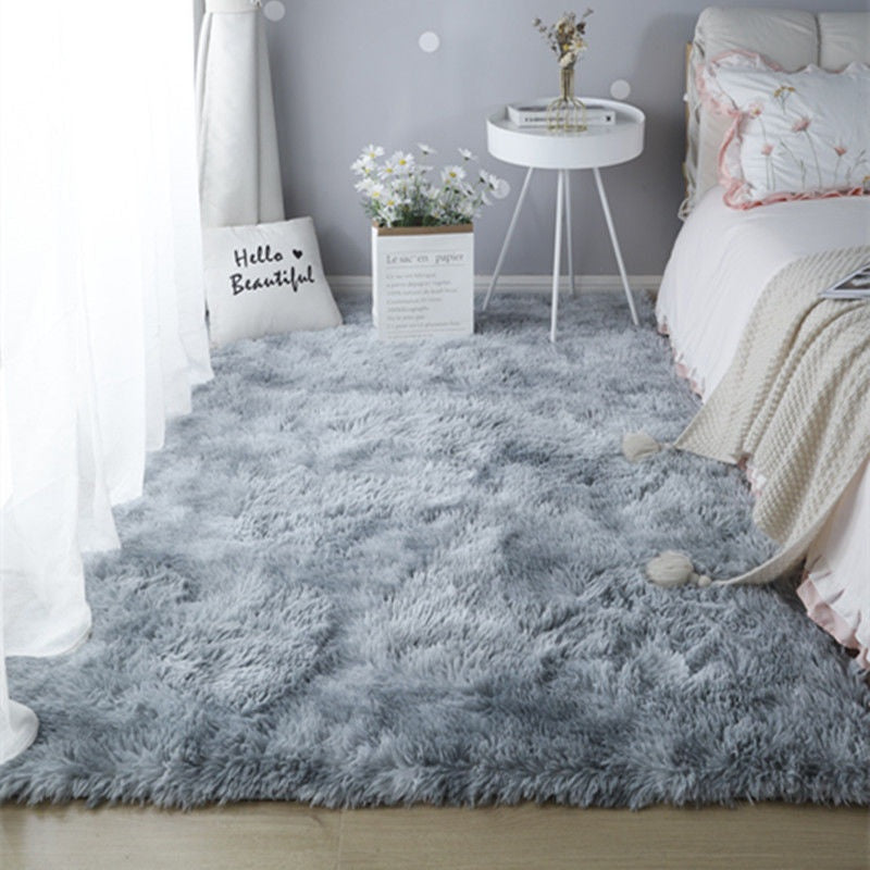 🧸 Weicher, flauschiger Samt-Teppich: dichtes Plüschmaterial, fusselfrei, Wolkenkomfort für Wohnzimmer & Schlafzimmer
