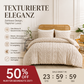 3-teiliges gestepptes Bettwäsche-Set mit Cut-out-Muster