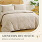 3-teiliges gestepptes Bettwäsche-Set mit Cut-out-Muster