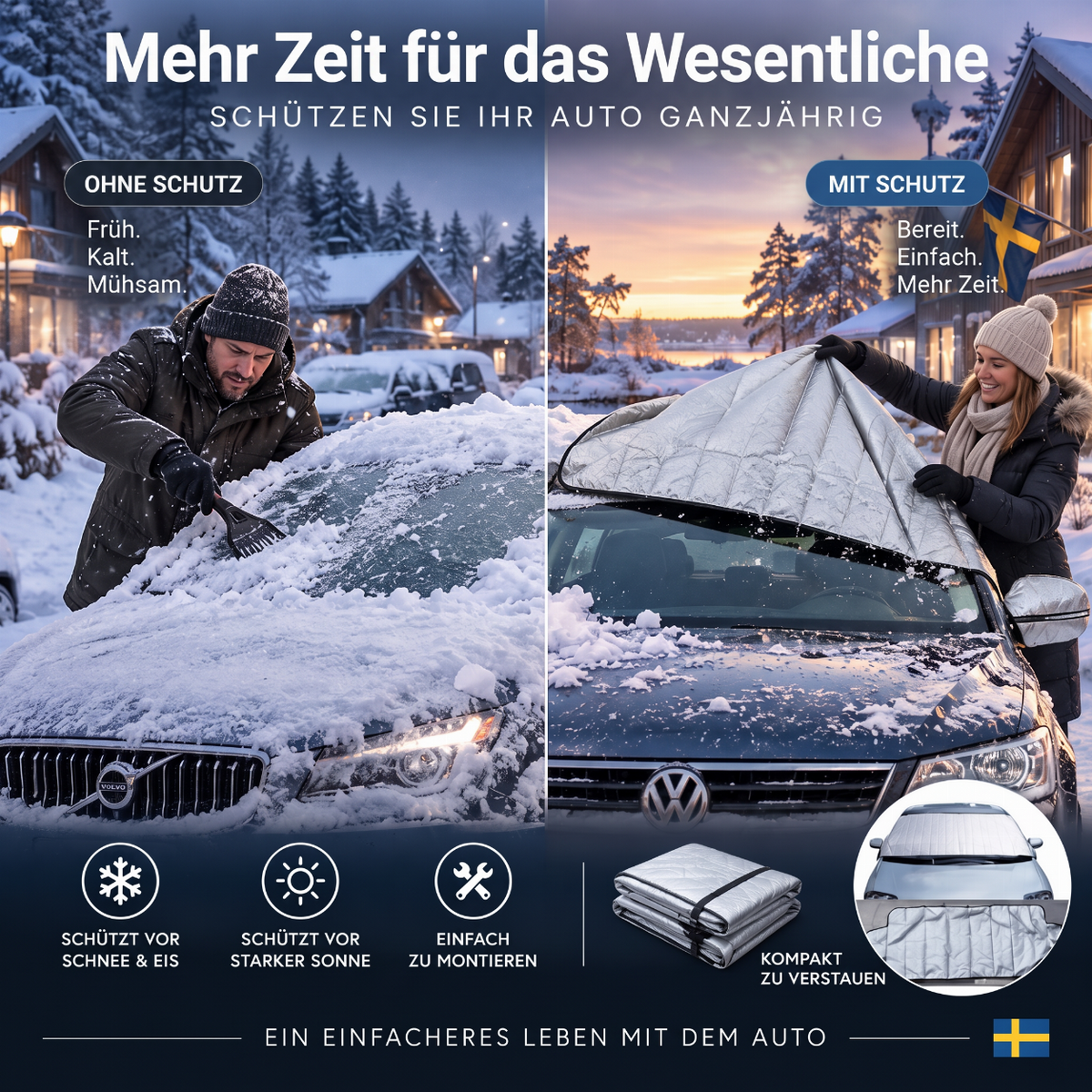 🚗 50% RABATT JETZT! ✨ Frontscheibenabdeckung – Schutz für alle vier Jahreszeiten, Frostschutz & hohe Qualität – perfekt für Autos, Vans und SUVs ❄️☀️