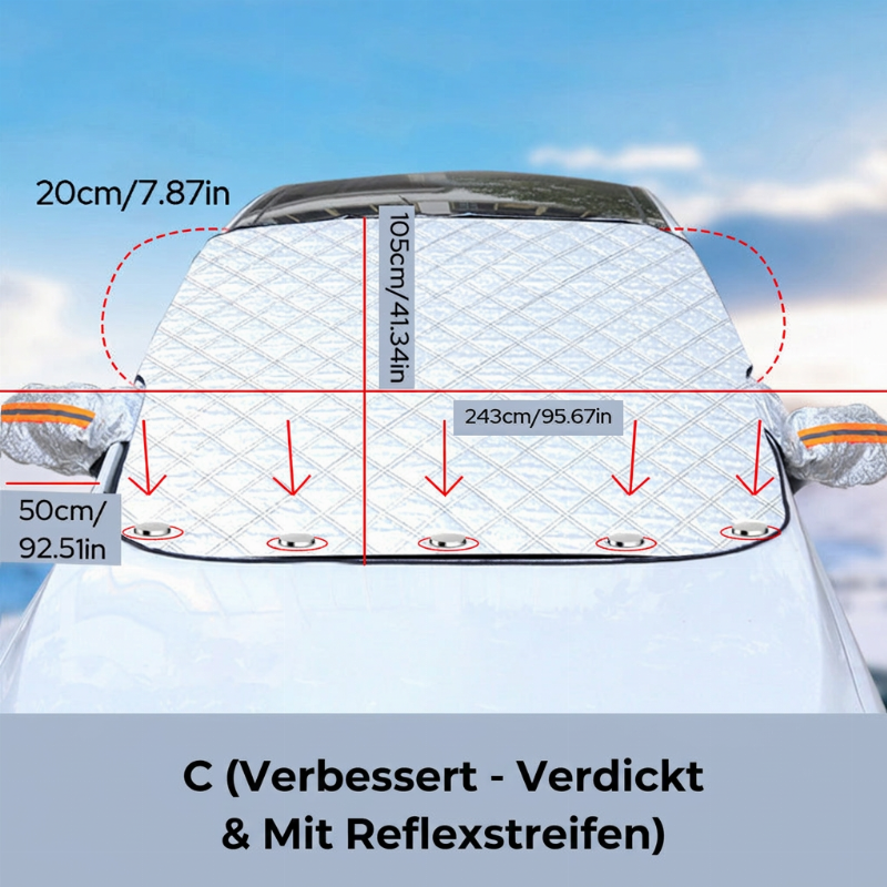🚗 50% RABATT JETZT! ✨ Frontscheibenabdeckung – Schutz für alle vier Jahreszeiten, Frostschutz & hohe Qualität – perfekt für Autos, Vans und SUVs ❄️☀️