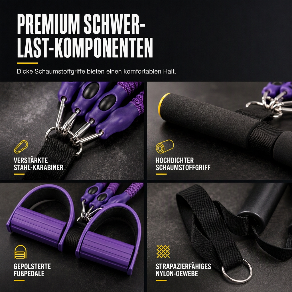 📢📢50% RABATT !!⏰Multifunktionales pedalbetriebenes Widerstandsband, elastisches Zugseil für Bauchübungen, Heimtraining, Yoga und Pilates-Fitness für Männer und Frauen