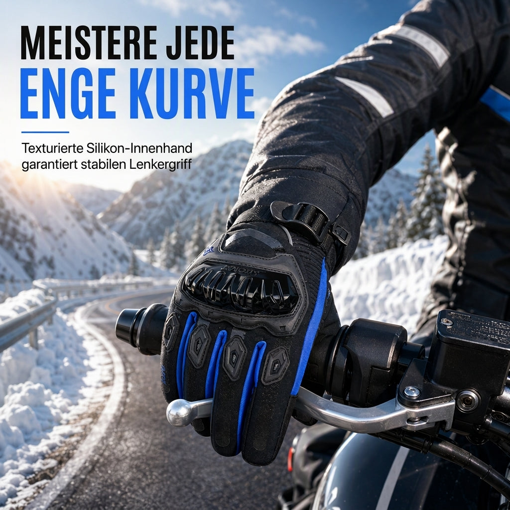 🏍️ 50 % RABATT! 🧤 Wärmende Motorrad-Handschuhe mit Touchscreen, lange Stulpen, verstellbarer Verschluss, M–XXL ✨