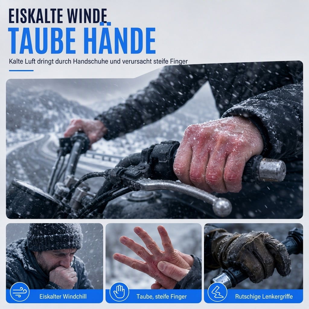 🏍️ 50 % RABATT! 🧤 Wärmende Motorrad-Handschuhe mit Touchscreen, lange Stulpen, verstellbarer Verschluss, M–XXL ✨