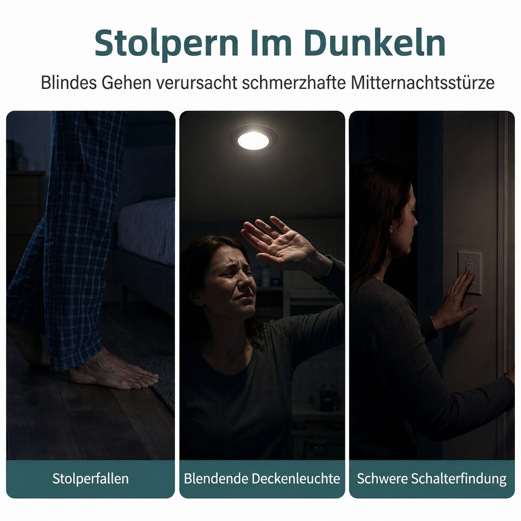 💡 Intelligentes wiederaufladbares kabelloses LED-Bewegungsmelder-Nachtlicht – Intelligente Beleuchtung für jede Ecke 🌙✨