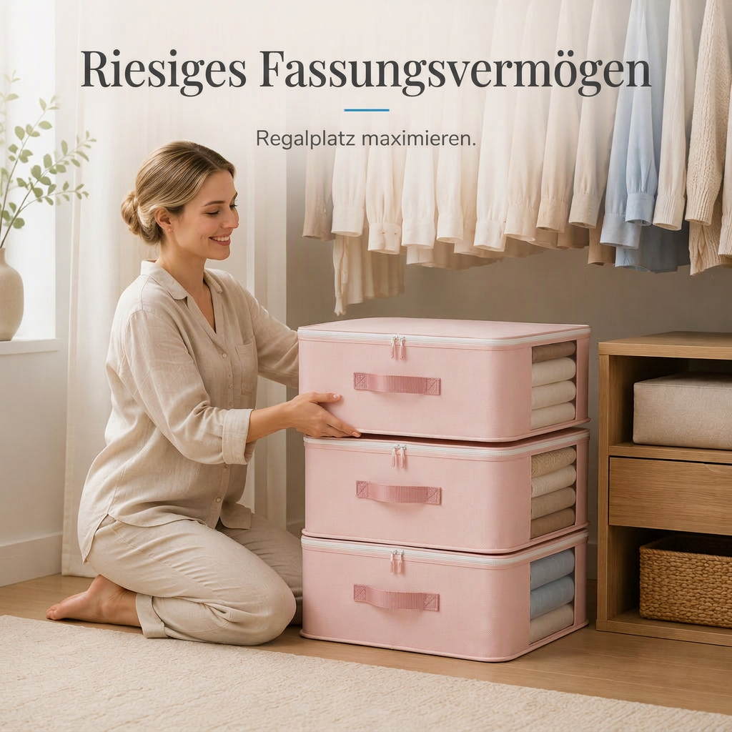 📢📢 50% RABATT📦 Großer Bettwäsche-Aufbewahrungsbeutel für Bettlaken, Bettdeckenbezüge, Decken und Kleidung