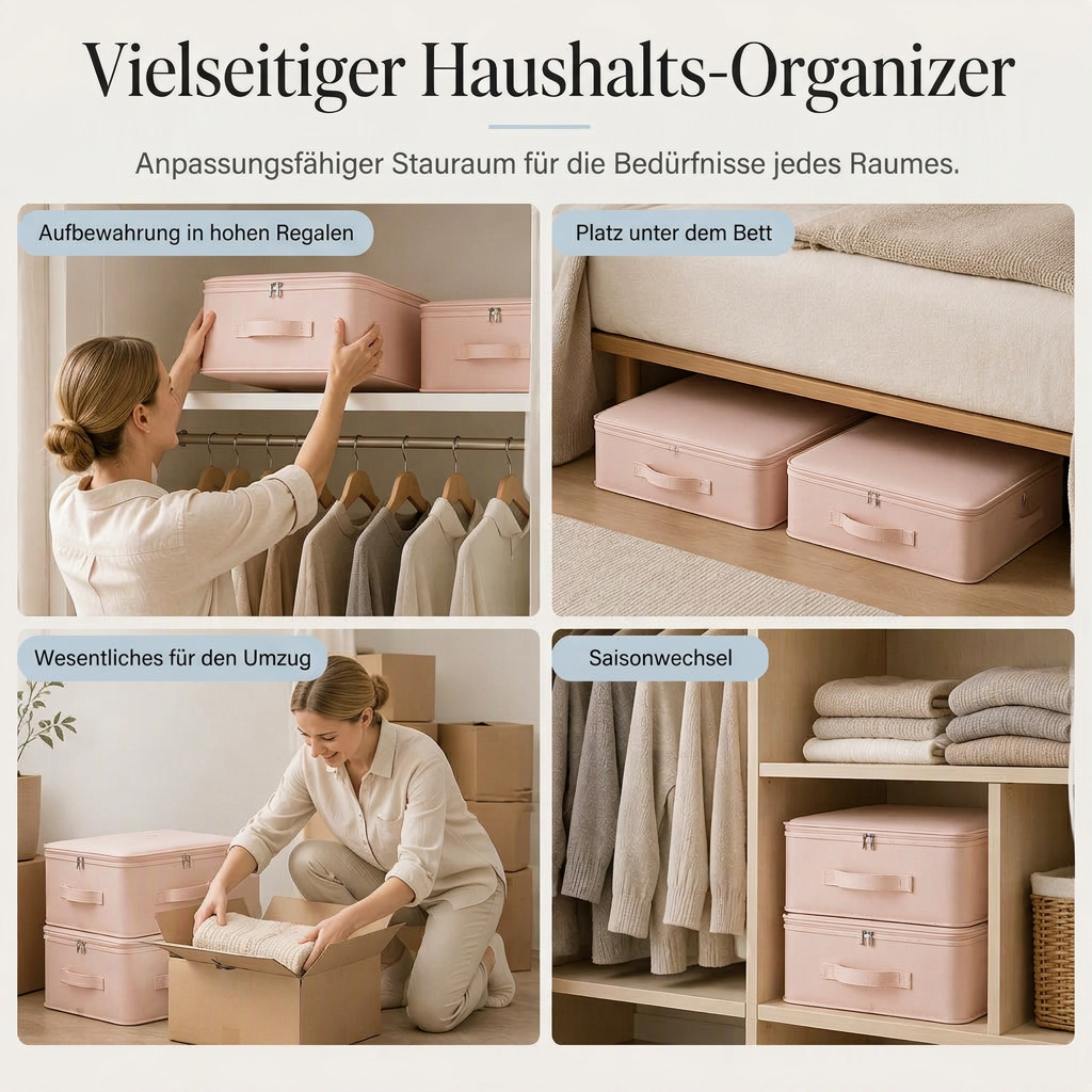 📢📢 50% RABATT📦 Großer Bettwäsche-Aufbewahrungsbeutel für Bettlaken, Bettdeckenbezüge, Decken und Kleidung