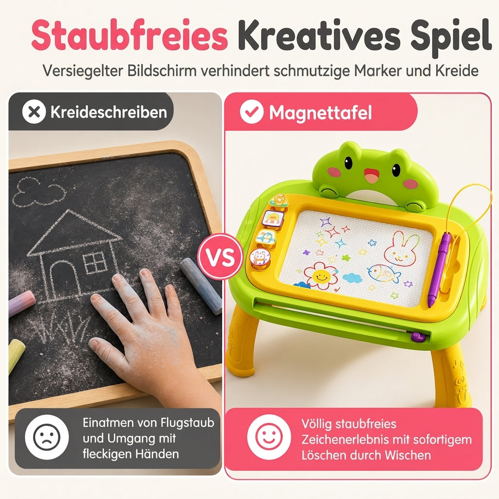 📢📢 50% RABATT🎨 Magnetisches Zeichenbrett für Kinder – bunter, abwischbarer Zeichenblock mit Stift und 4 Stempeln