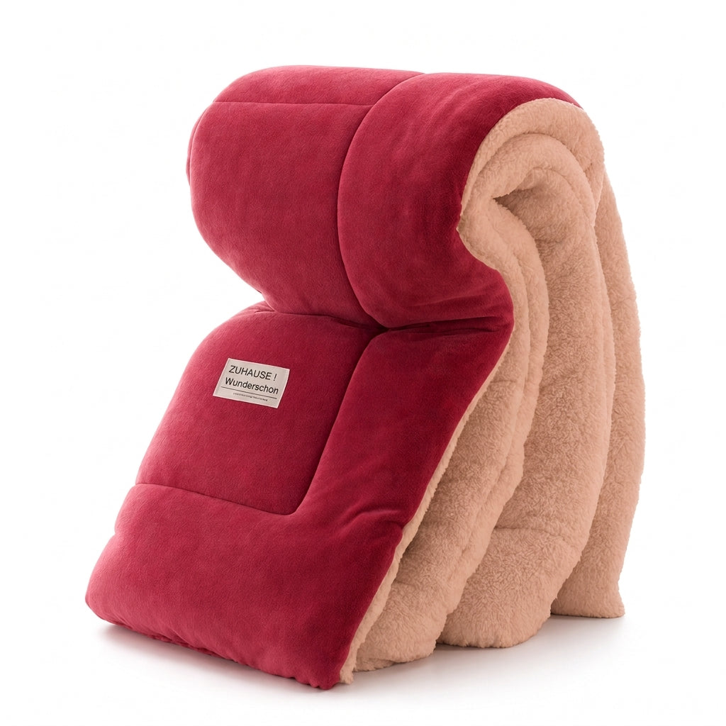 🛏️ Dicke gesteppte Winterdecke aus Schneeflocken-Samt, kuschelig warm ❄️
