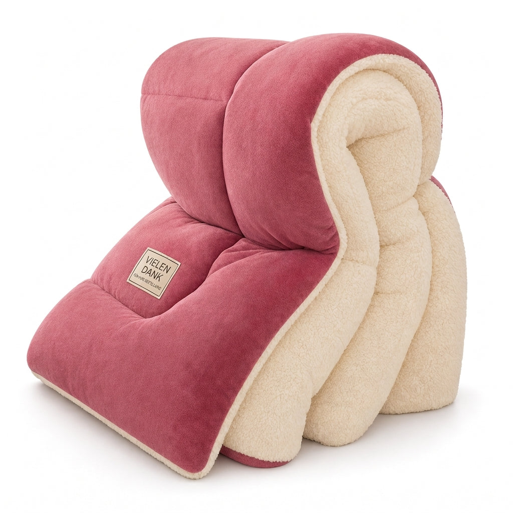🛏️ Dicke gesteppte Winterdecke aus Schneeflocken-Samt, kuschelig warm ❄️