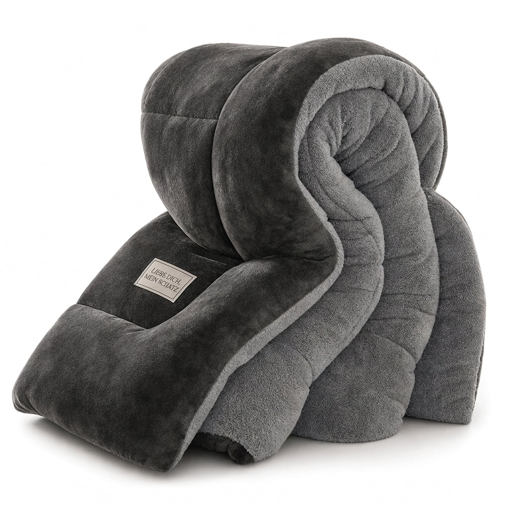 🛏️ Dicke gesteppte Winterdecke aus Schneeflocken-Samt, kuschelig warm ❄️
