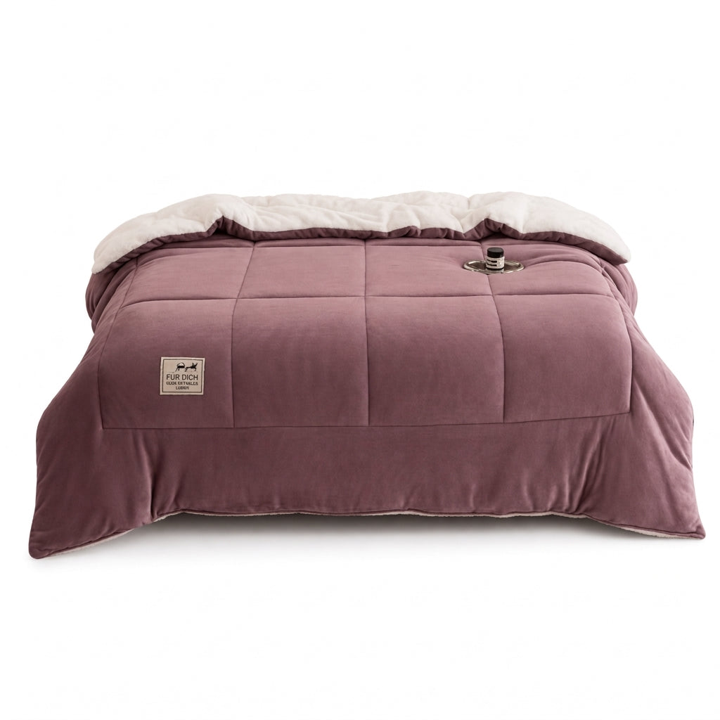 🛏️ Dicke gesteppte Winterdecke aus Schneeflocken-Samt, kuschelig warm ❄️