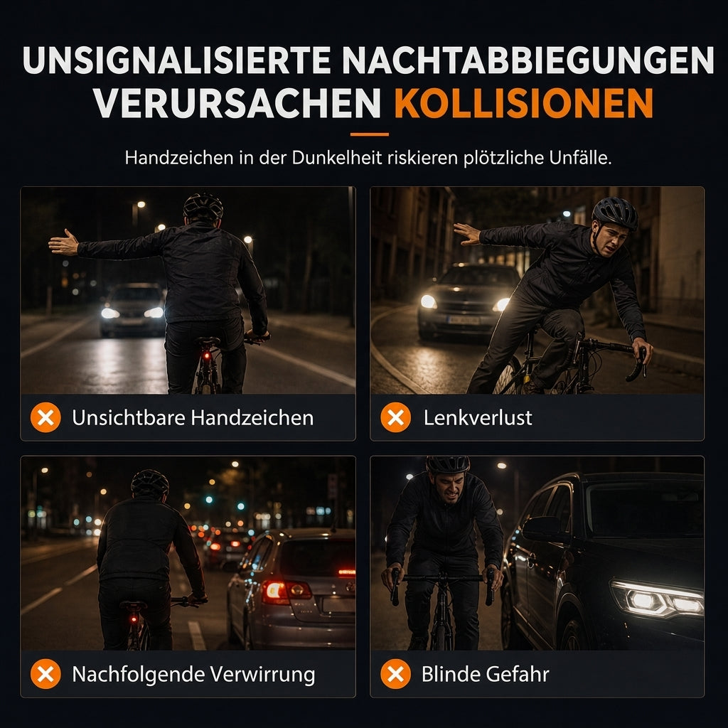 🚲 USB-aufladbares Fahrrad-Rücklicht mit Funk-Fernbedienung & Blinker – abnehmbar, für MTB & Nachtfahrten