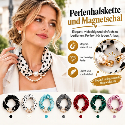 📿 50 % Rabatt 🧣 Perlen-Schal-Collier – Zeitlose Eleganz, verstellbare Schleife und schmucklöcherfreier Schmuck 🤍