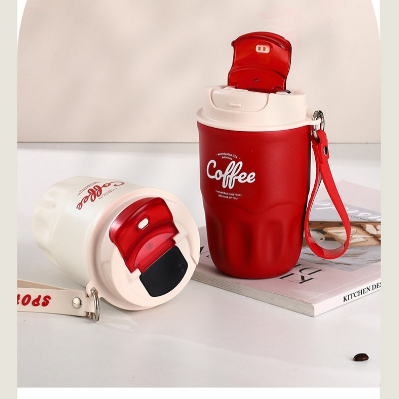 Tragbarer smarter Thermo-Kaffeebecher mit Temperaturanzeige
