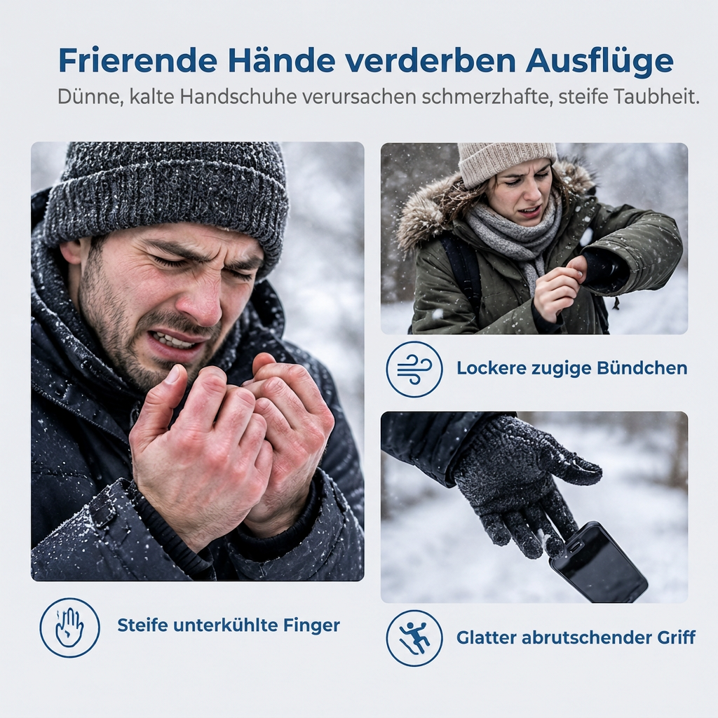 🧤 ❄️ Wasserdichte Winterhandschuhe für den Outdoor-Einsatz – winddichtes Außenmaterial & weiches Plüschfutter zum Radfahren und Wandern 🚴