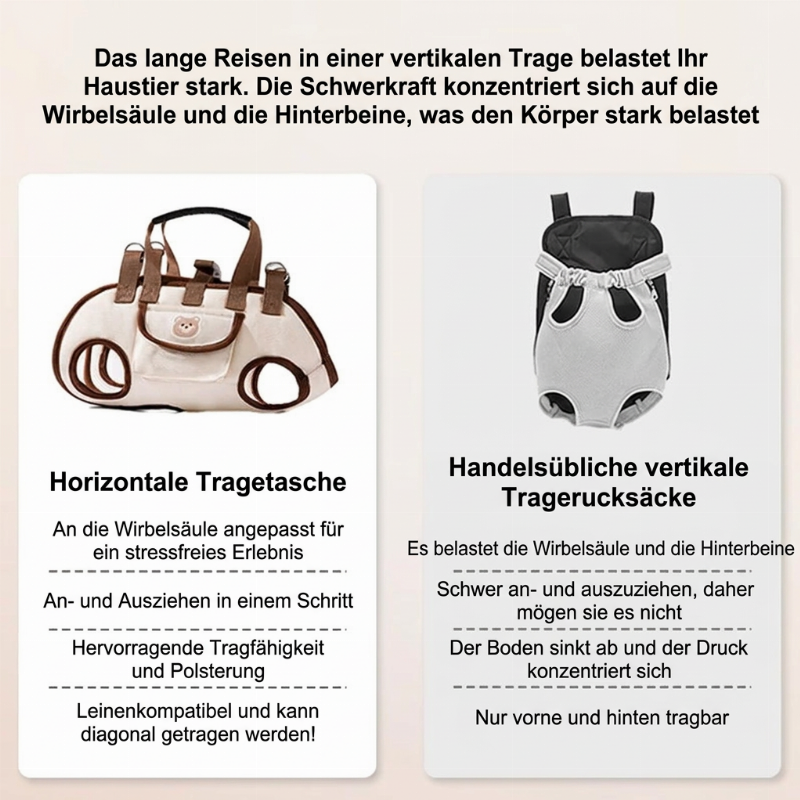 🐶 NUR FÜR KURZE ZEIT 50 % RABATT! 🐾 Tragbarer, atmungsaktiver Haustier-Tragetuchrucksack – mit Stützung für den Rücken und vielseitigem Komfort 🐕