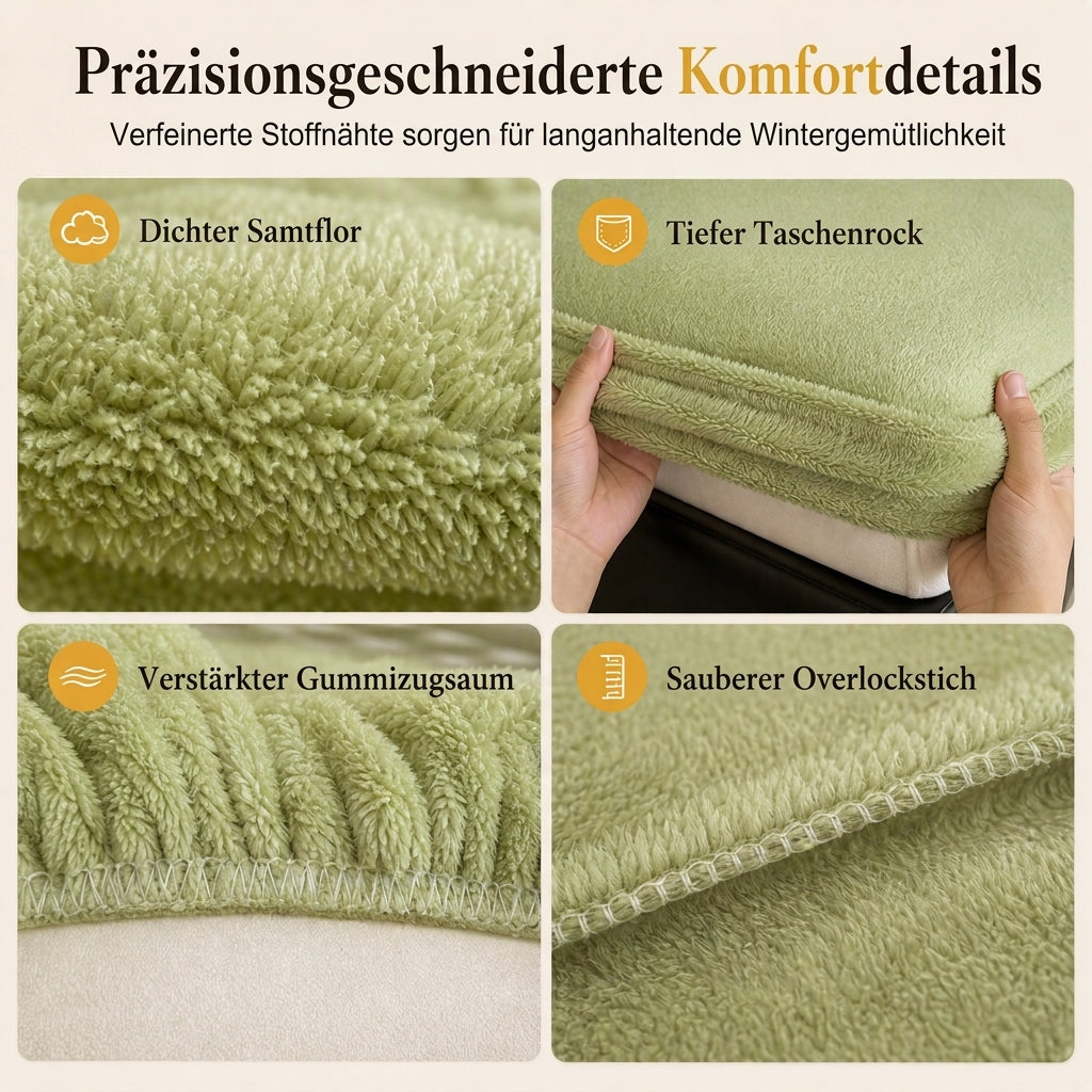🔥50 % RABATT – Nicht verpassen!🔥Dicker, warmer Plüsch-Spannbettlaken in einfarbiger Farbe, weicher Matratzenbezug für den Winter