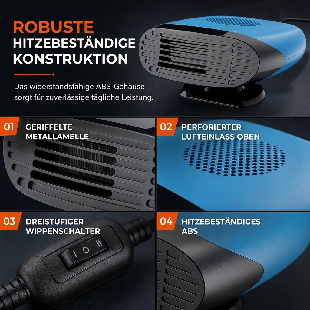 🥳HEIẞER SALE 2026🥳💞 ÜBER 50.000 VERKAUFT! 🚗🔥 50% RABATT! Mini 12V Auto-Defroster-Lüfter – gerichteter warmer Luftstrom beseitigt schnell Frost und Beschlag an der Windschutzscheibe. Drehbarer Sockel, Plug-and-Play, sichereres Fahren im Winter! 🛡️✅