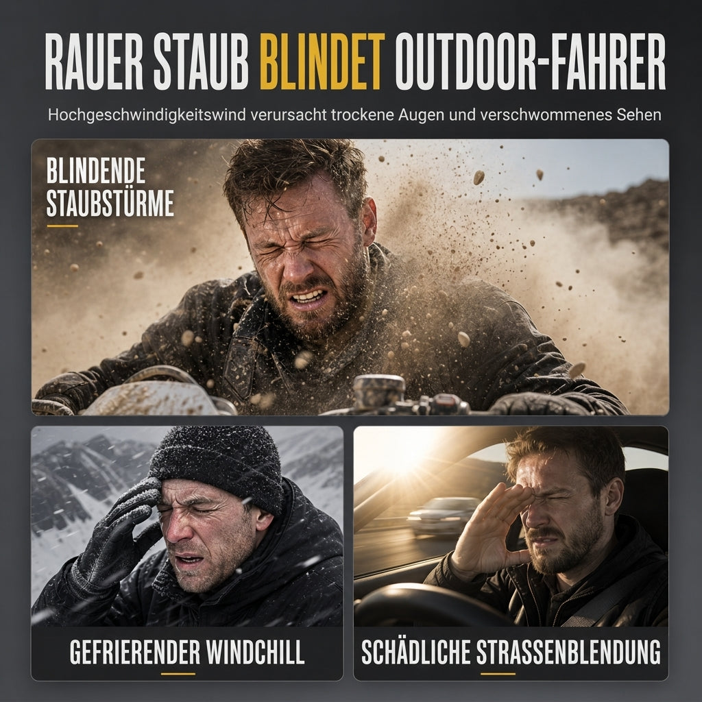 📢📢50% RABATT !!⏰Retro Motorradbrille Vintage Winddichte Fahrbrille für Cruiser-Helm und Offroad-Dirtbike