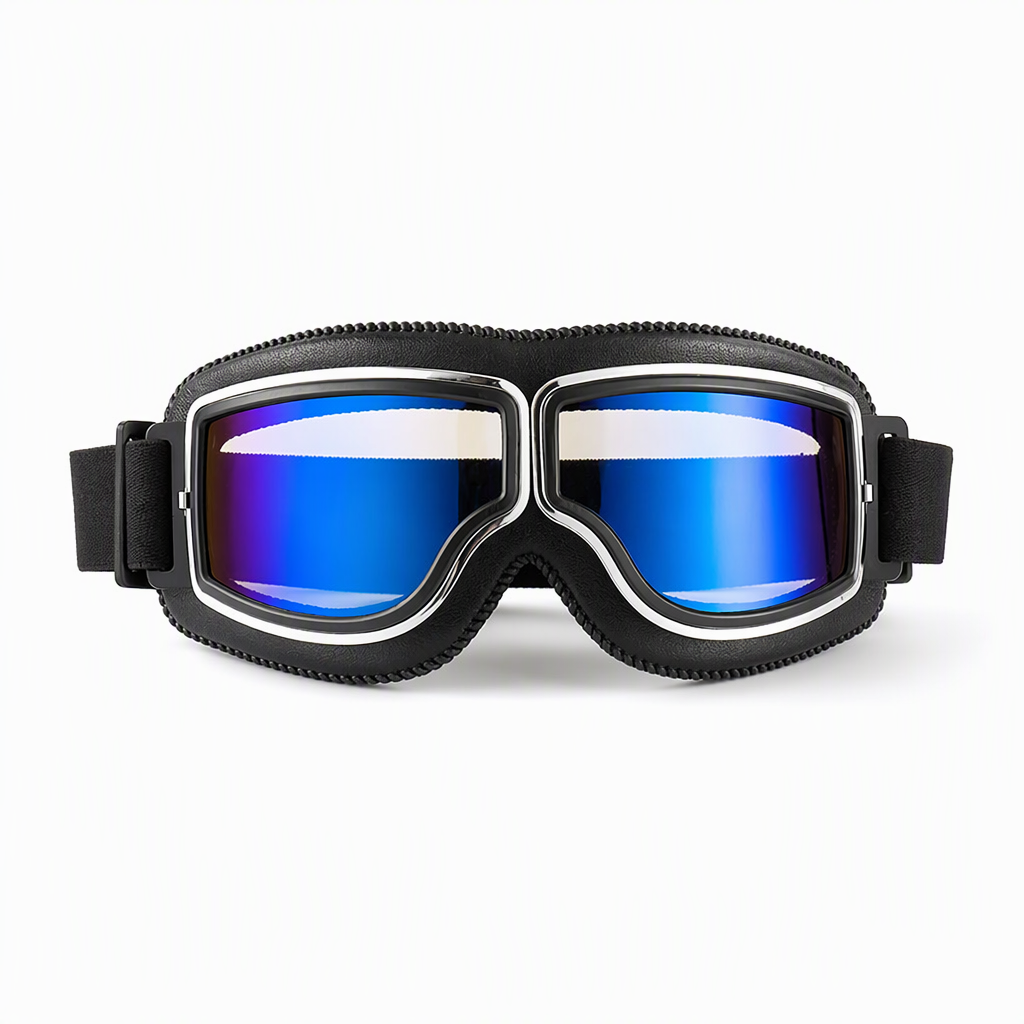 📢📢50% RABATT !!⏰Retro Motorradbrille Vintage Winddichte Fahrbrille für Cruiser-Helm und Offroad-Dirtbike