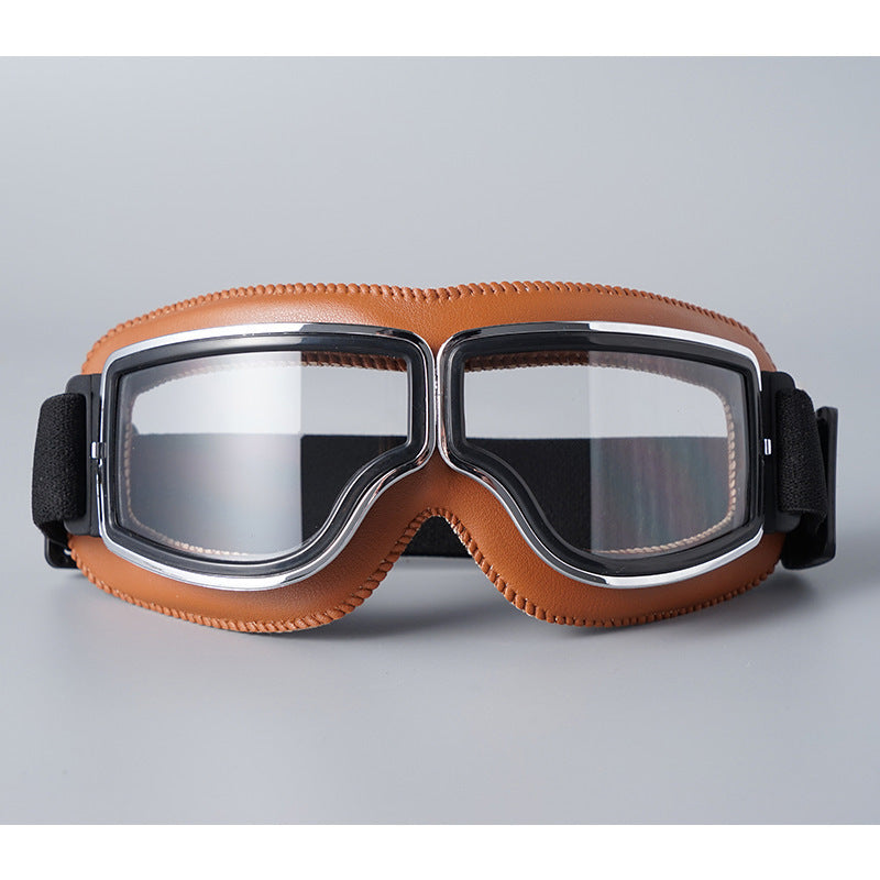 📢📢50% RABATT !!⏰Retro Motorradbrille Vintage Winddichte Fahrbrille für Cruiser-Helm und Offroad-Dirtbike
