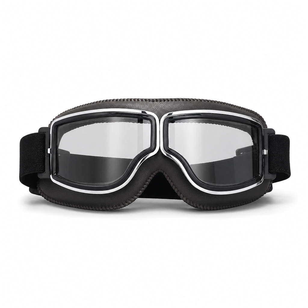 📢📢50% RABATT !!⏰Retro Motorradbrille Vintage Winddichte Fahrbrille für Cruiser-Helm und Offroad-Dirtbike