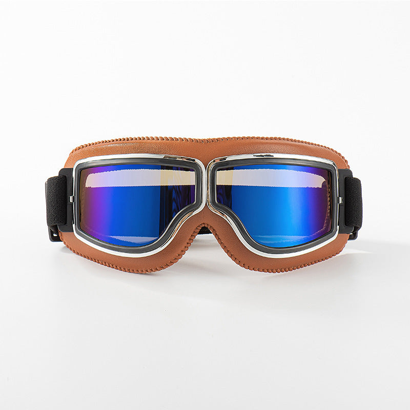 📢📢50% RABATT !!⏰Retro Motorradbrille Vintage Winddichte Fahrbrille für Cruiser-Helm und Offroad-Dirtbike