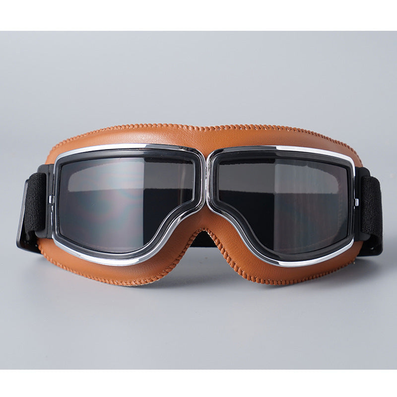 📢📢50% RABATT !!⏰Retro Motorradbrille Vintage Winddichte Fahrbrille für Cruiser-Helm und Offroad-Dirtbike