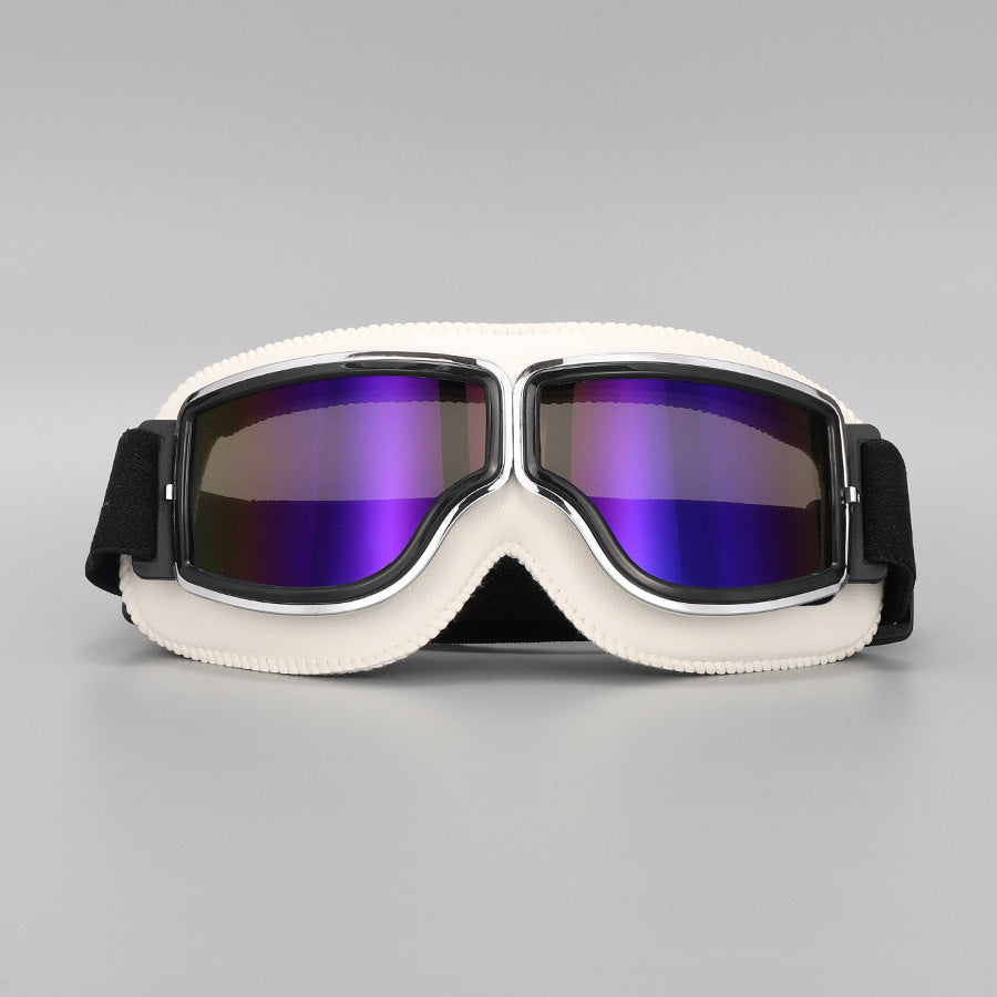 📢📢50% RABATT !!⏰Retro Motorradbrille Vintage Winddichte Fahrbrille für Cruiser-Helm und Offroad-Dirtbike