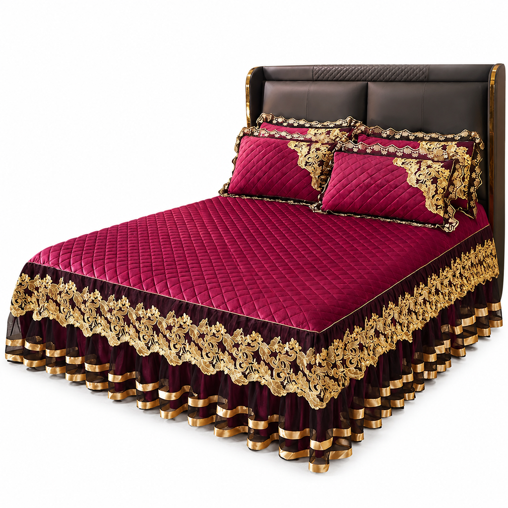 🎀 50% RABATT! 🛏️❄️ Samt-Spannbettlaken mit Spitzenbesatz – weich, hautfreundlich & rutschfest für die kalte Jahreszeit