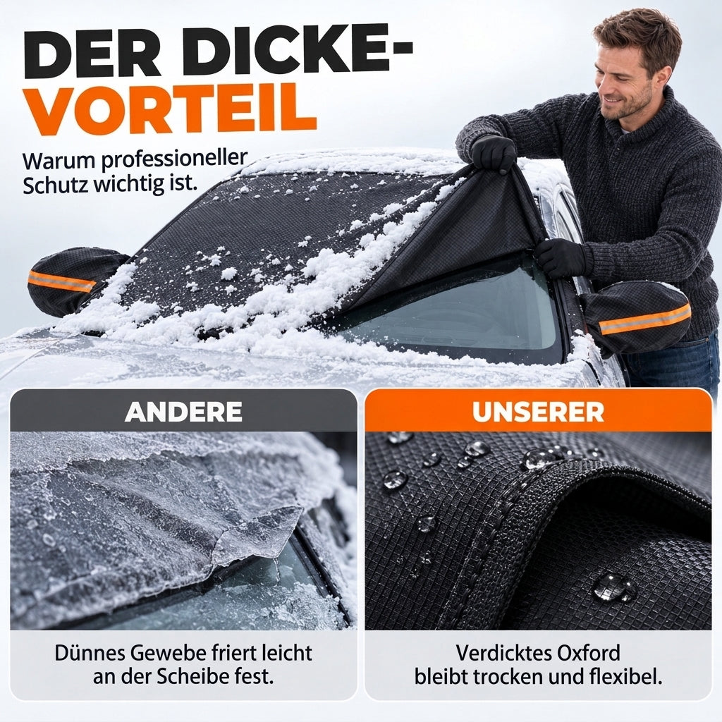 📢📢50% RABATT !!⏰Ganzjährig abgedeckter, verdickter Auto-Windschutzscheibenschutz für Schnee, Frost und Sonnenschutz