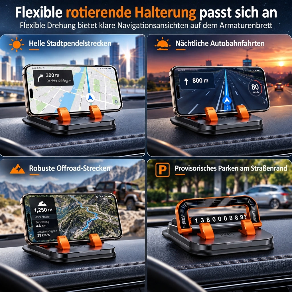 📱 JETZT 50 % RABATT! ✨ 360° drehbarer, faltbarer Handyhalter – universell kompatibel mit rutschfester Unterseite für Schreibtisch, Auto und Reisen 🚗💻