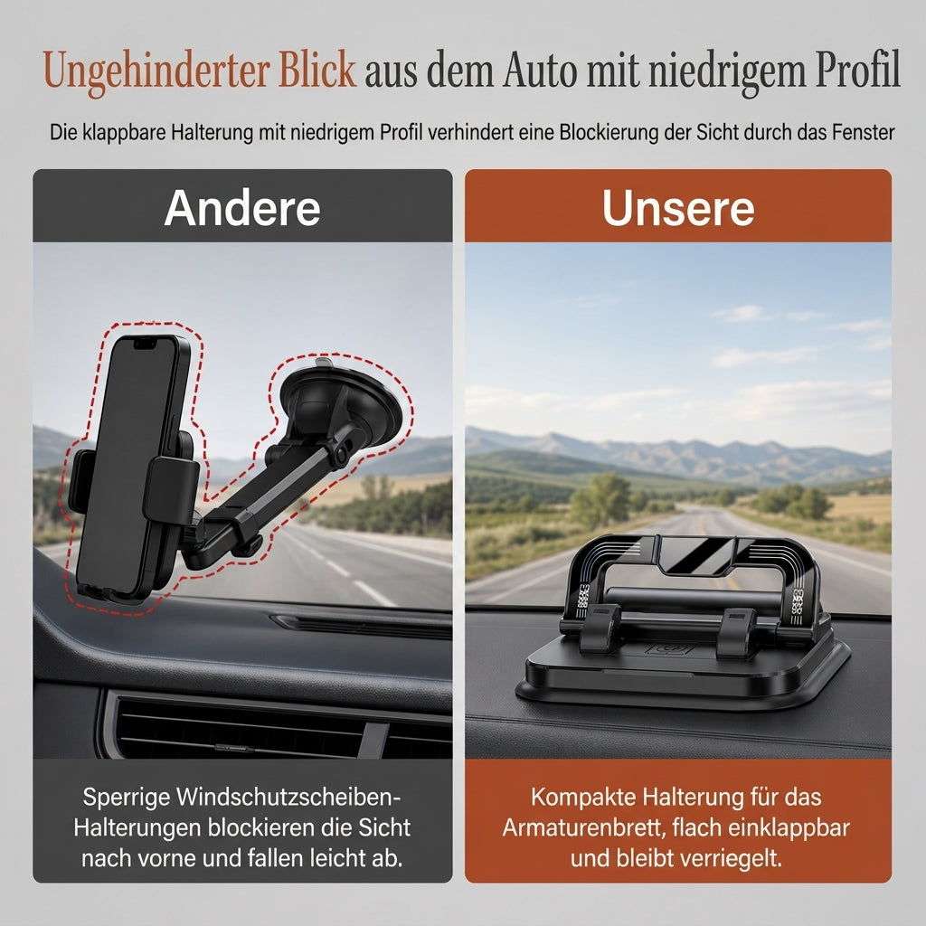 📱 JETZT 50 % RABATT! ✨ 360° drehbarer, faltbarer Handyhalter – universell kompatibel mit rutschfester Unterseite für Schreibtisch, Auto und Reisen 🚗💻