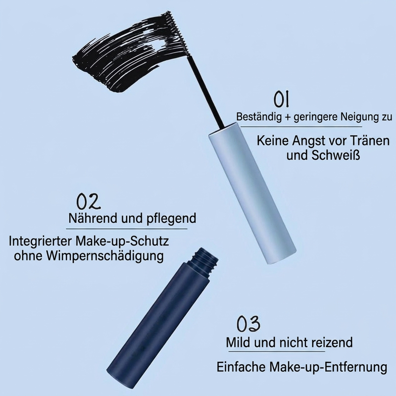 ⏰🔥ZEITBEGRENZTES ANGEBOT – 50% RABATT! 💖 Wasserfeste Wimperntusche mit verlängernder und kräuselnder Wirkung – Volumen, lange Haltbarkeit und ohne Verschmieren ✨