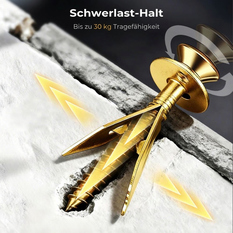 🏆 Letzter Tag Sonderpreis ！🏠Kaufe 2, erhalte 3 gratis🎁Bohranker Schrauben Bohren, Befestigen, Halten. Kein zusätzliches Werkzeug nötig🔩