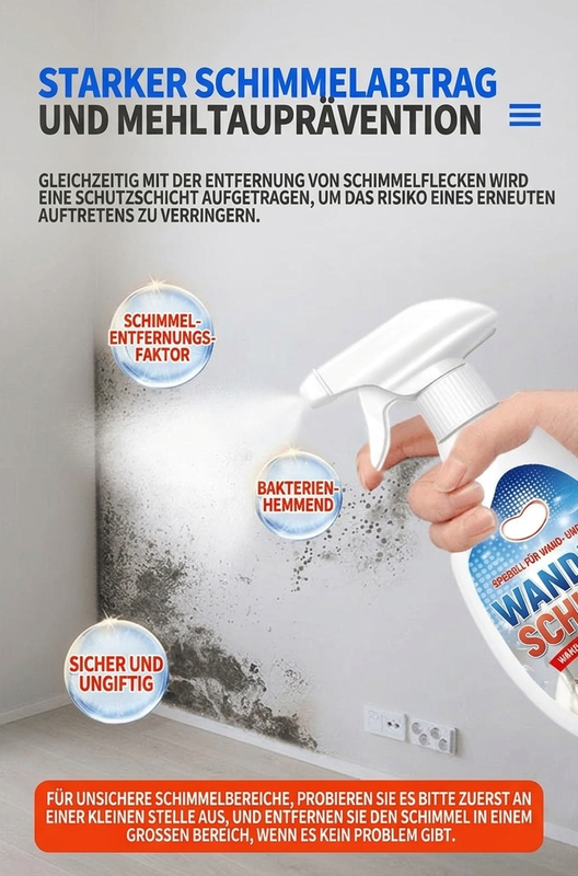 🔥50% RABATT!! & KAUFEN SIE MEHR, SPAREN SIE MEHR!!📢🧼 Schimmelreinigungsspray für Wandfliesen – Ein schnelles Spray zur Bekämpfung von schwarzen Schimmelflecken in Badezimmern & Küchen ✨