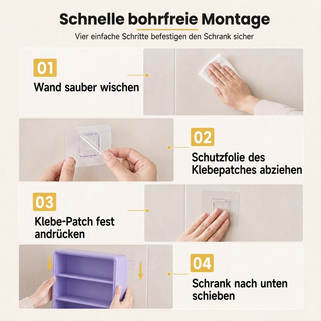 Wandmontierte, transparente Vitrine für Actionfiguren und Aufbewahrungsorganizer mit zwei Ablagen