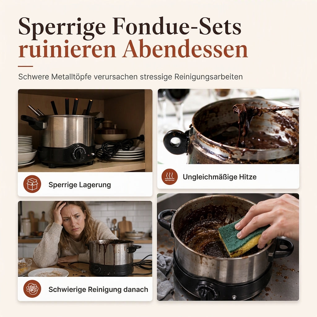 🥳2026 HEISSER DEAL🥳💞50K+ VERKAUFT! 🍫🕯️ 50% RABATT! Keramik Schoko-Fonduetasse – Teelicht-Warmhaltung, inkl. Fonduegabel. Perfekt für Dates & Weihnachten! 🎄💚