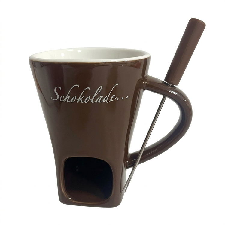 🥳2026 HEISSER DEAL🥳💞50K+ VERKAUFT! 🍫🕯️ 50% RABATT! Keramik Schoko-Fonduetasse – Teelicht-Warmhaltung, inkl. Fonduegabel. Perfekt für Dates & Weihnachten! 🎄💚