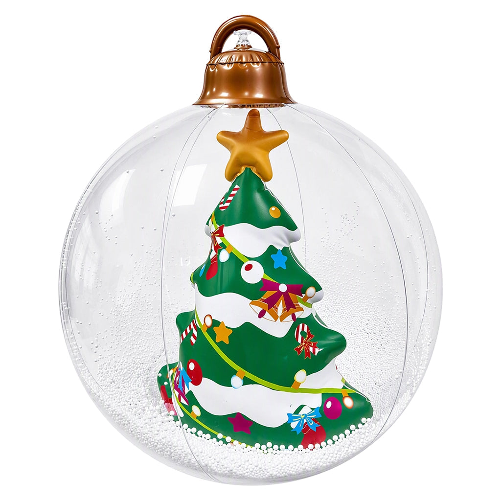 Aufblasbarer Weihnachtsball mit bunten LED-Leuchten
