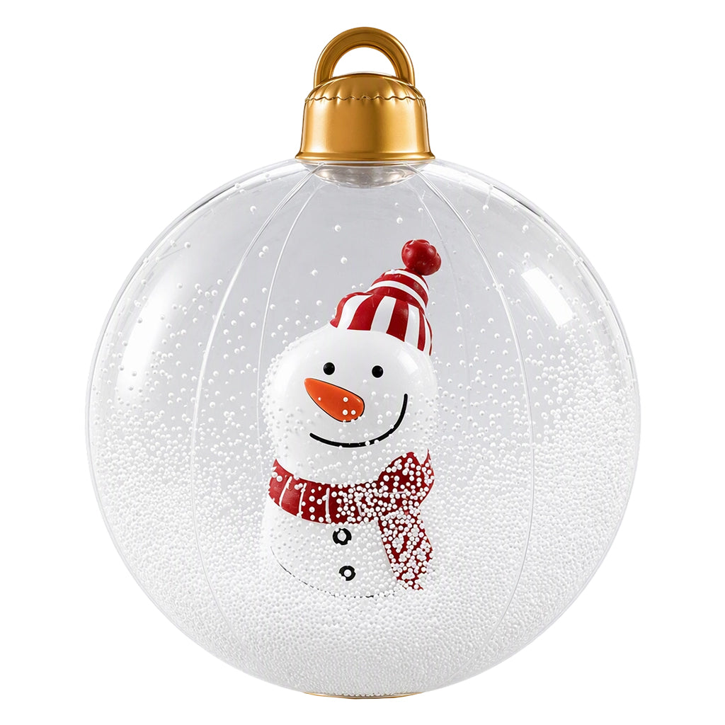 Aufblasbarer Weihnachtsball mit bunten LED-Leuchten