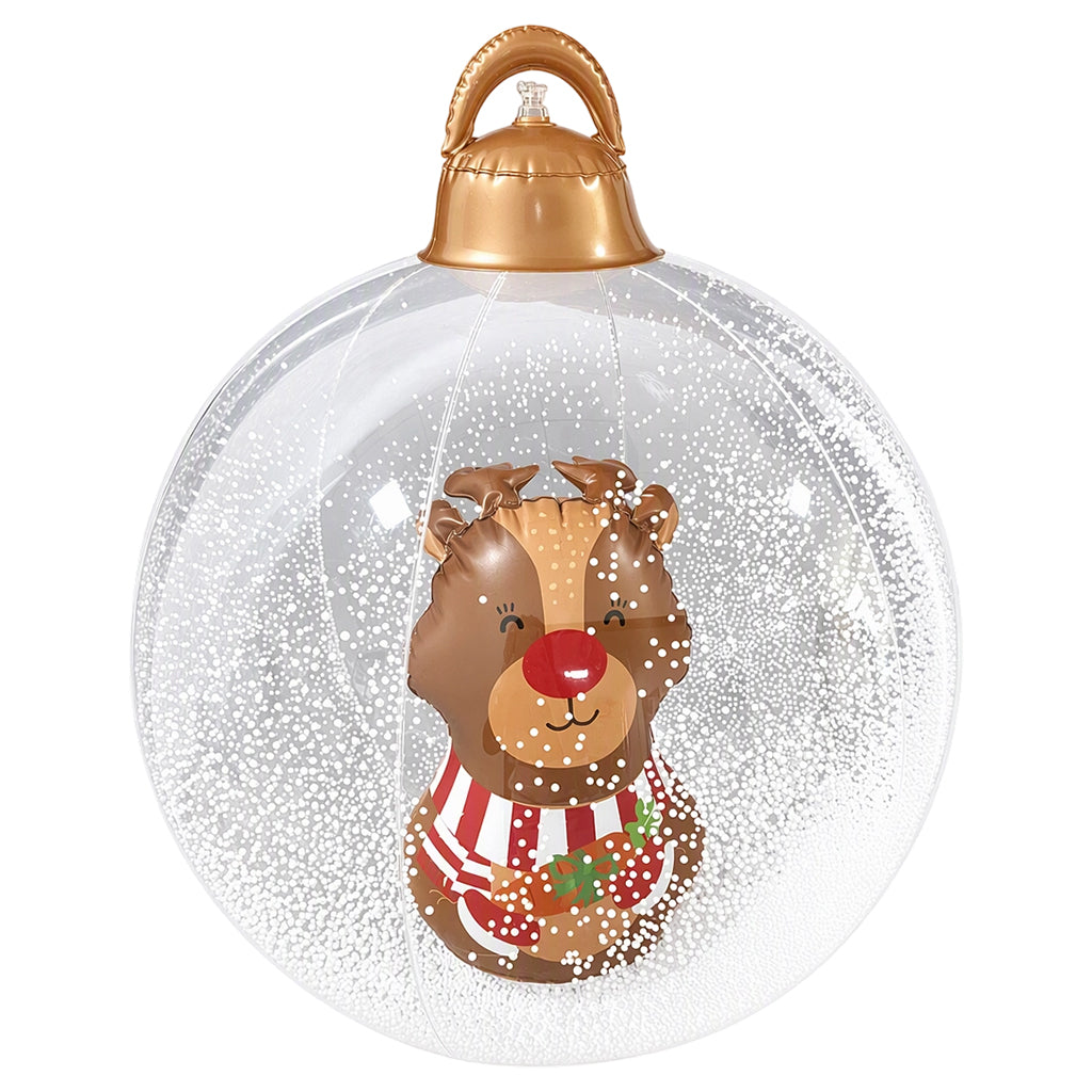 Aufblasbarer Weihnachtsball mit bunten LED-Leuchten