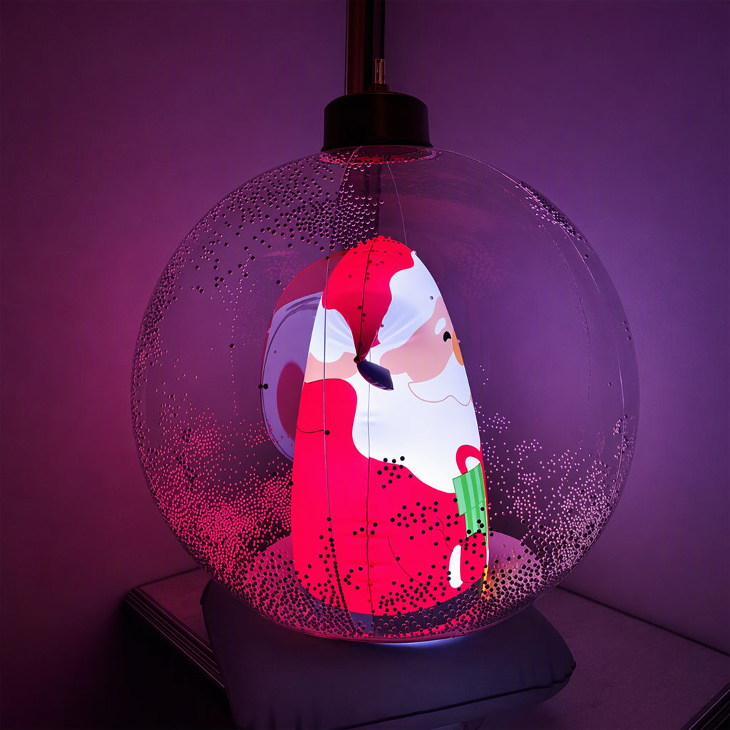 Aufblasbarer Weihnachtsball mit bunten LED-Leuchten