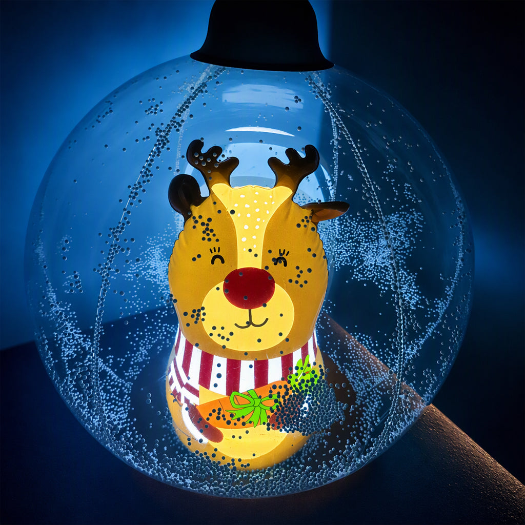 Aufblasbarer Weihnachtsball mit bunten LED-Leuchten
