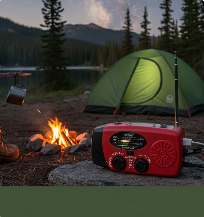 🏕️ 📻 Careluxpro Multifunktionales Tragbares Solar-Notfallradio – Powerbank, Handkurbel & Katastrophenvorsorge