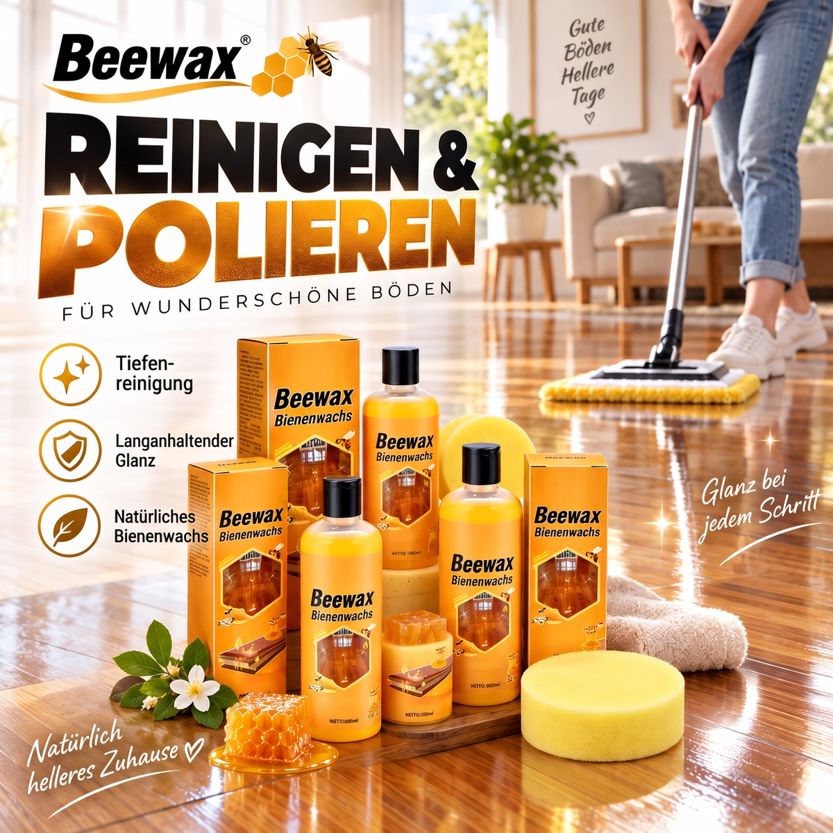 🧽All-in-One Holzoberflächenreiniger & -Polish – Reinigen, Restaurieren, Schützen