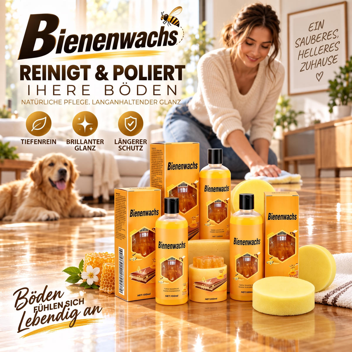🧽All-in-One Holzoberflächenreiniger & -Polish – Reinigen, Restaurieren, Schützen