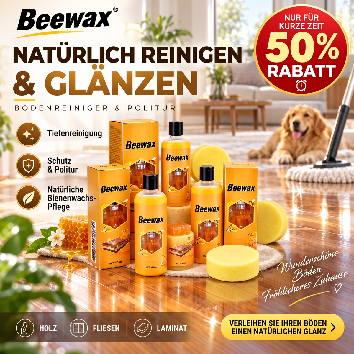🧽All-in-One Holzoberflächenreiniger & -Polish – Reinigen, Restaurieren, Schützen