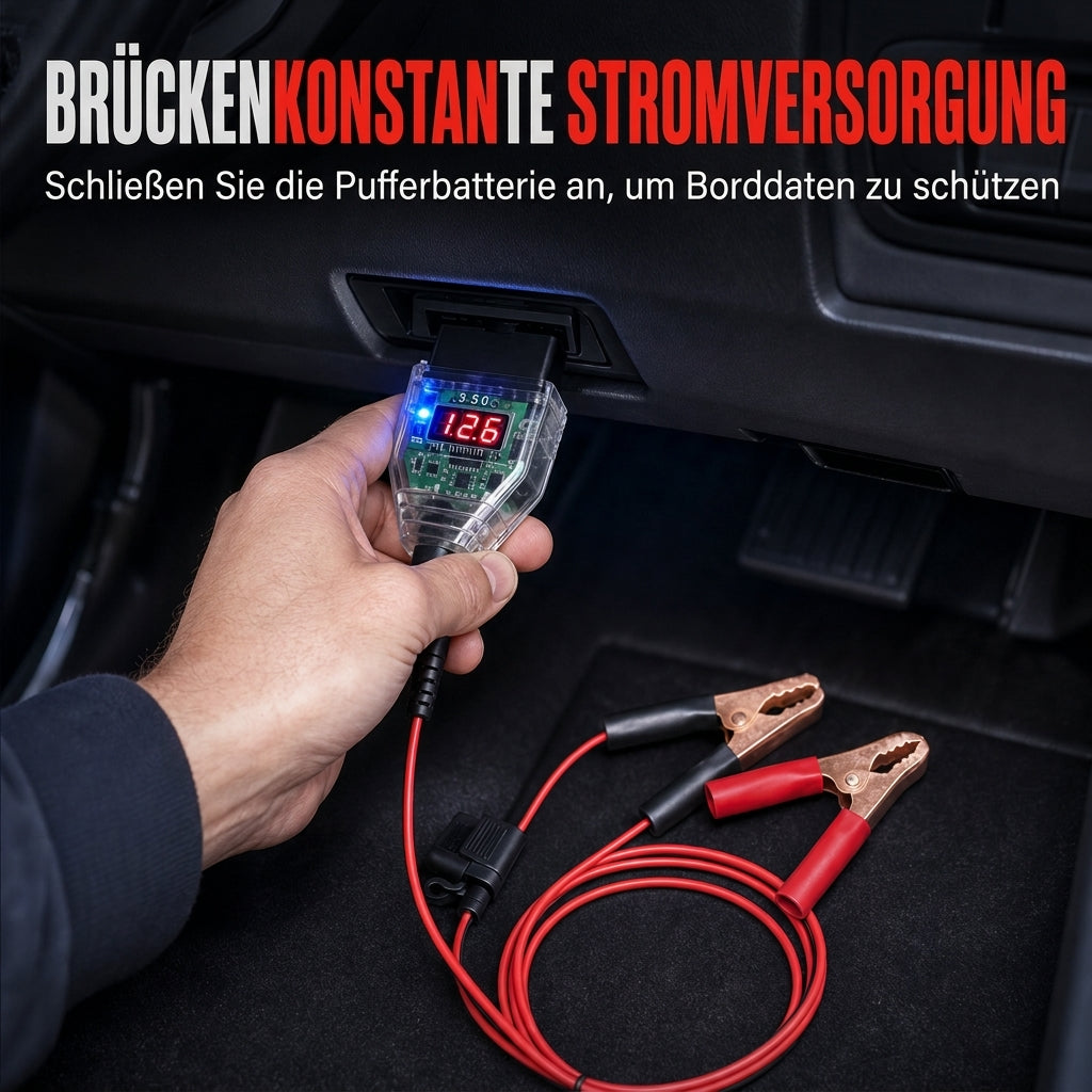 🔋 OBD II 12V-Speichererhaltungsgerät für Kfz | Spannungsanzeige
